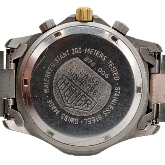 Vintage 37mm Heuer (Pre-Tag) 2000 Series Two-Tone Chrono Watch! Ref: 274.006! - Picture 10 of 10